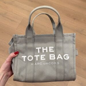 Marc Jacobs Gray Crossbody Bag with White Text